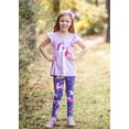 thumbnail image 2 of Millie Loves Lily Toddler Girls Lilac Unicorn Top & Legging Set Size (2T-12), 2 of 5