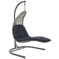 thumbnail image 1 of Modway Landscape Rattan & Fabric Patio Swing Chair in Light Gray and Navy, 1 of 7