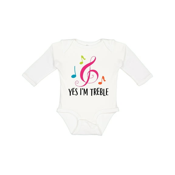 Inktastic Choir or Marching Band Treble Music Girls Long Sleeve Baby Bodysuit