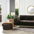 thumbnail image 2 of Maklaine Modern / Contemporary 84" Farmhouse Sofa Deep Brown, 2 of 17