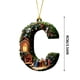 thumbnail image 3 of Adornos de árbol de Navidad de 26 letras - Decoraciones acrílicas personalizadas con gorros de Papá Noel, de una pieza, 3 of 7