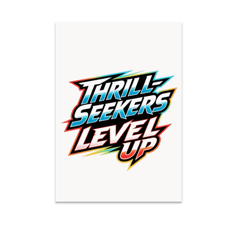 Thrill-Seekers Level Up Gaming Wall Art - Gamer Enthusiast - 13x19 Poster Print