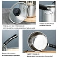 thumbnail image 6 of JOGGEIL Sauce Pan Set with Lids, 4 Piece Silver Stainless Steel Small Pot Set, Durable Cookware Multipurpose Stock Pots Set for Home Kitchen, 6 of 9