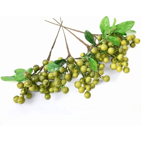 4pcs Artificial Berries, Artificial Dark Red Berry with Stems Lifelike Fruits Simulation Flowers Fake Berries for Wedding DIY Bridal Bouquet Home Kitchen Party Decoration