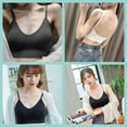 thumbnail image 4 of MANJIAMEI Bralettes Bandeau Bra Workout Crop Tank Top Bra Removable Padded Sports Bra for Women Girls 2 Pack Black+White, 4 of 7