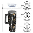 thumbnail image 4 of Black Halloween Dancing Skeletons Tumbler with Handle and Lid,40oz Double Wall Vacuum Insulated Tumbler,Cups Gift for Women and Men, 4 of 7