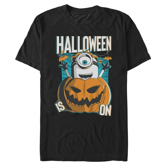Mens Despicable Me Halloween Season Is On Stuart Pumpkin T Shirt