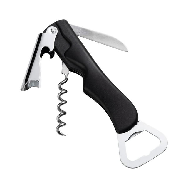 B 3-In-1 Multifunctional Wine Beer Opener Portable Corkscrew With Bottle Foil Cutter Stainless Steel Kitchen Tool Compact Design #wf719