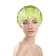 thumbnail image 3 of YFYANG Women's Double Waterproof Shower Cap, Watercolor Kiwi Pattern Reusable Hair Cap for All Hair Styles and Head Sizes, 3 of 9