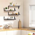 thumbnail image 2 of Juego de 4 estantes flotantes ROMGUAR CRAFT de madera, color negro, 43 x 15 cm, 2 of 7