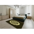 thumbnail image 4 of Ahgly Company Indoor Square Patterned Night Black Area Rugs, 6' Square, 4 of 6