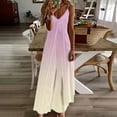 thumbnail image 2 of TAGOLD Womens Camis Sleeveless Dress Print V Neck Spaghetti Strap Casual Summer Beach Dress, 2 of 5