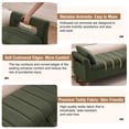 thumbnail image 3 of Aemeios 66"W Teddy Tufted Storage Bench for Bedroom End of Bed with Gold Legs and Two Pillows, Green, 3 of 13