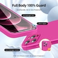 thumbnail image 3 of 3 in 1 Compatible with iPhone 12 Pro Max Case, [Camera Protection] with 2 Pack Screen Protectors, Slim Liquid Silicone Phone Case for 12 Pro Max Shockproof [Microfiber Lining](Hot Pink), 3 of 15