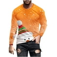 thumbnail image 2 of WXLWZYWL Men's Christmas Sweatshirt Crewneck Trendy Big and Tall Santa Printed Sweatshirts Pullover Tops Party Apparel, 2 of 5