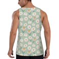 thumbnail image 3 of Easygdp Daisies Flowers Men's Tank Top, Sleeveless Muscle T Shirts, Breathable, Quick-Dry, Loose for Gym, Running, Fitness - 3X-Large, 3 of 9