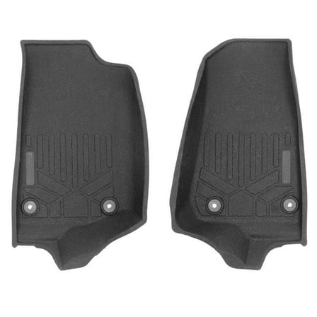 Smartliner RA0316 Custom Fit Rubber 1st Row Floor Mats Liner Set for 2018-2023 Jeep Wrangler, Black