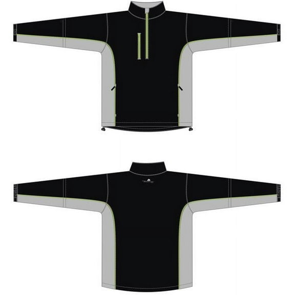 Weather Apparel 58022-250-SM Microfiber Mens Windshirt, Small - Black, Light Gray & Lime