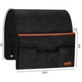 thumbnail image 2 of Bolsa para reposabrazos de sillón, organizador de fieltro para silla colgante, soporte para mando a distancia de sofá con 5 bolsillos para teléfono, iPad, revista, 2 of 5