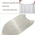 thumbnail image 3 of MY-LADY 20 Inch Invisible Wire Hair Extensions Synthetic Hair Extensions Secret Fish Line Headband Long Straight Hairpieces for Women, 3 of 8