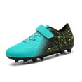 thumbnail image 3 of Utlike Boys Cleats Boys Football Shoes Lightweight Breathable Outdoor Sports Training Sneakers For Youth And School Boys Mint Green Size 35, 3 of 9