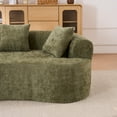 thumbnail image 5 of Timbernest 67" Boneless Cloud Sofa, Curved Sofa With Deep Seat, Modern Chenille Modular Sofa for Small Space, Green, 5 of 9