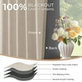 thumbnail image 5 of 100% Blackout Curtains for Bedroom,Set of 2 Panels,72inch Length Faux Linen Thermal Insulated Back Tab Drapes with Room Darkening,50"Wx72"L,Oatmeal, 5 of 7