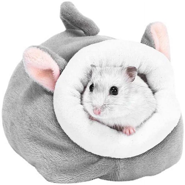Mini Hamster Bed, Cartoon Animal Shape, Warm Sleeping Bed for Small Animals, Hed
