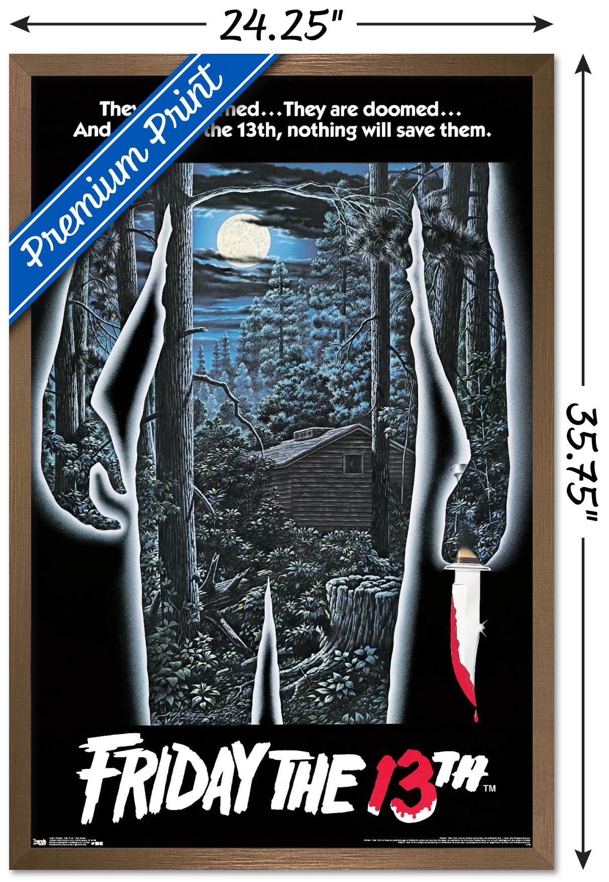 Friday the 13th - One Sheet Wall Poster, 22.375" x 34", Framed