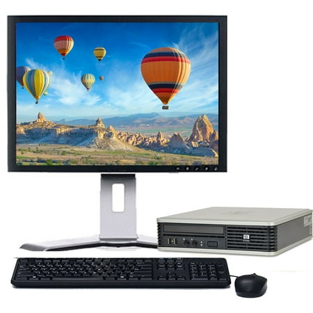 Restored HP Compaq USFF Desktop Computer PC Intel Processor 4GB RAM 500GB HD DVD Wi-Fi Windows 10 w/17" LCD (Refurbished)