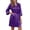 Deep Purple, variant on Silky Robes for Women Satin Knee Length Bride Bridesmaid Wedding Party Bathrobe Lightweight Sexy Sleepwear with Pockets