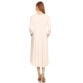 thumbnail image 4 of Women's Casual Loose Fit 3/4 Sleeve Jersey Knit A-Line Solid Midi Dress, 4 of 4