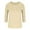 Beige, variant on 3/4 Sleeve T Shirts for Women Crew Neck Corduroy Tops Casual Soft Pullover Blouses, Gifts for Women