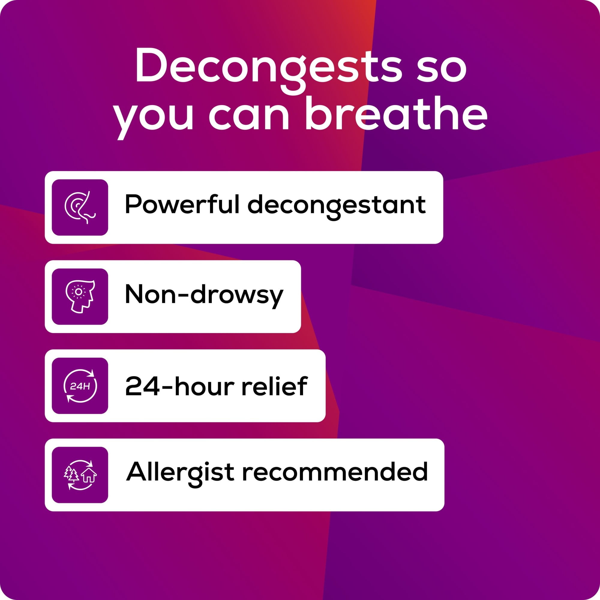 Allegra D 12-Hour Allergy and Congestion Relief Tablets, Non-Drowsy Indoor and Outdoor Allergy Medicine, 60 mg Fexofenadine HCI and 120 mg Pseudoephedrine Antihistamine Pill, 20-Count
