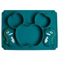thumbnail image 1 of 1pc Silicone Divided Plate Portable Non Skid Suction Baby Dinner Plate Bowl, 1 of 7