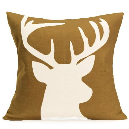 Christmas Home Decor - Mosunx Christmas Deer Pillow Case Sofa Waist Throw Cushion Cover Home Decor