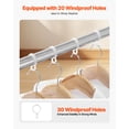 thumbnail image 5 of VEVOR Clothes Drying Rack, 2-Tier Telescopic Laundry Dryer Rack, Stainless Steel Drying Racks with 30 Windproof Holes and 2 Shoe Hooks, Free-Standing and Portable Hanger for Outdoor & Indoor Use, 5 of 9