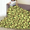 thumbnail image 6 of Fuzoiu Avocado Print Ultra-Soft Micro Fleece Blanket,All Seasons Flannel Throw, Lightweight Blanket for Bed, Sofa, Couch, Movie Night, Camping, and Travel-50"x40", 6 of 7