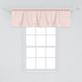 thumbnail image 2 of Ambesonne Valentines Valance Pack of 2, Repetitive Hearts Shape, 54"X18", Rose Peach and White, 2 of 3