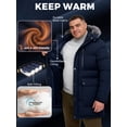 thumbnail image 6 of Wantdo Men's Plus Size Thicken Jacket Recycled Warm Plus Size Winter Coat Insulated Puffer Jacket with Hood Navy 3XL, 6 of 9