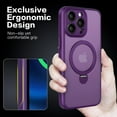 thumbnail image 3 of Phone Case for iPhone 14 Pro 6.1 inches, 360° Rotatable Magnetic Ring Stand Compatible with MagSafe Military Grade Shockproof Phone Covers for Women Men Boy Girls(Purple), 3 of 14