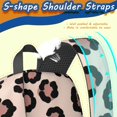 thumbnail image 5 of Pink and Beige Leopard Print 17" School Backpacks for Teens,Waterproof Oxford Fabric,S-Shape Padded Straps for School,Travel,Hiking,Camping, 5 of 6