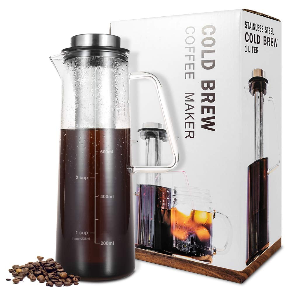 Cold Brew Iced Coffee Maker, Airtight Iced Tea Maker