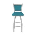 thumbnail image 5 of 870 Hadleigh 25" Swivel Counter Stool with Anodized Nickel Finish and Graph Tidal Seat and Back, 5 of 5