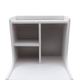 thumbnail image 6 of Mid-century 3-Drawer Nightstand White Wood Modern Storage Multi Functional White End Table Freestanding Bedside Tables Nightstand, 6 of 8
