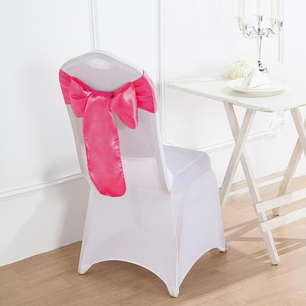 100 Pink Organza & Taffeta Mix Chair Cover Sash Ruffle Accessory 