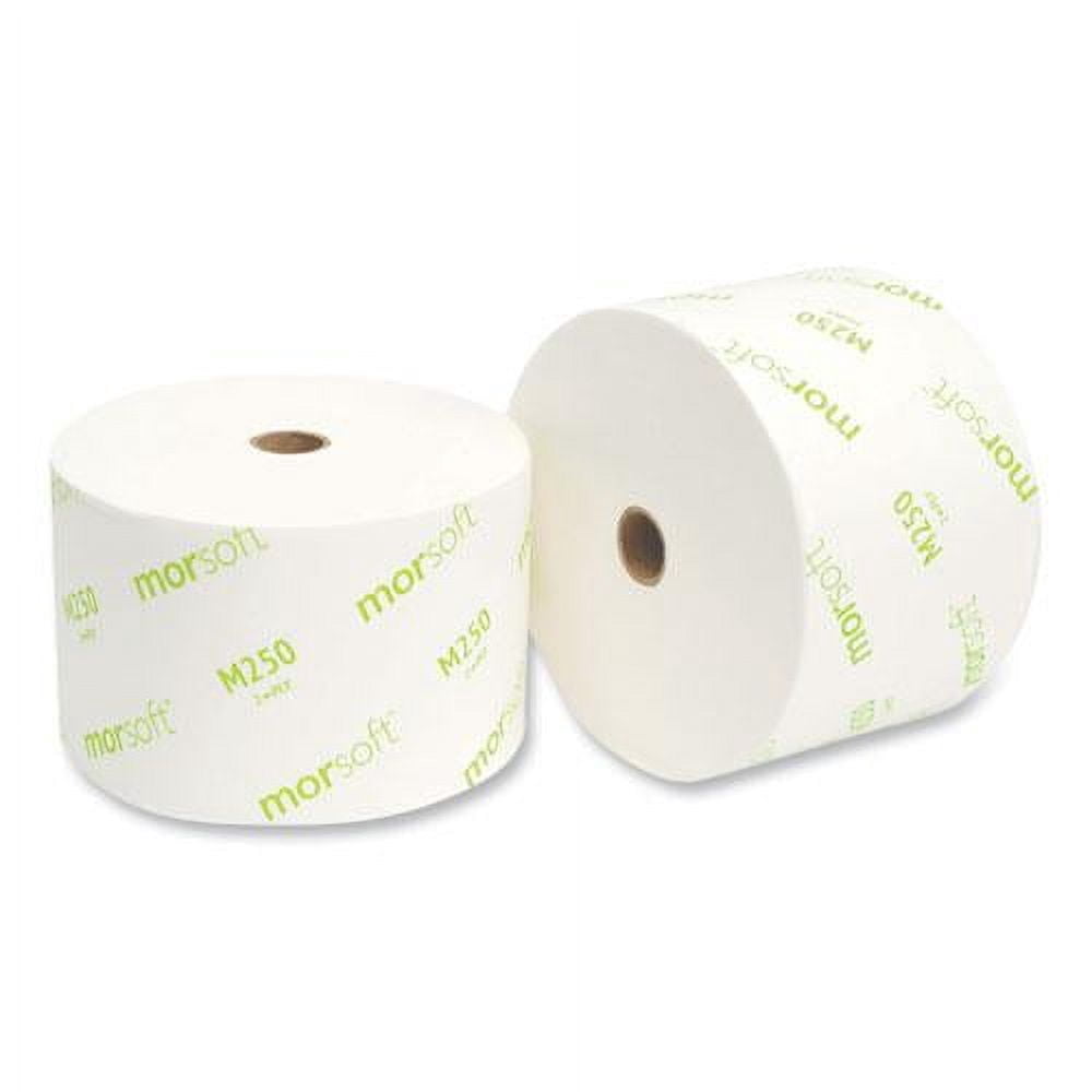 Morcon Paper Mor-Soft Coreless Alternative Toilet Paper, 2-Ply, White, 1250/Roll, 24/Carton -MORM250