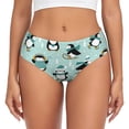 thumbnail image 1 of Fotbe Winter Skiing Penguin Calzones Estampados para Mujer – Ropa Interior de Algodón, Cómoda, Suave y Elástica-XX-Large, 1 of 6