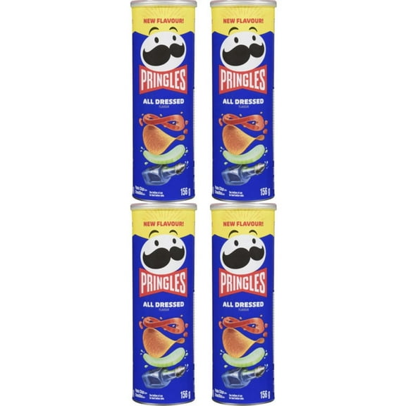 Pringles Potato Chips All Dressed 156g (4 Pack)