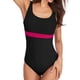 thumbnail image 3 of TOYFUNNY Bikini de una pieza con estampado sólido para mujer, traje de baño push-up, 3 of 6